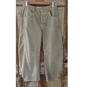 Free People Barrel Leg Jeans Cobblestone Sz 27